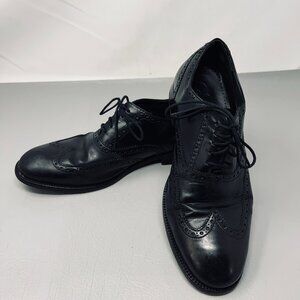 Cole Haan Shoes Mens Size 7.5W Wingtip Oxford Brogue Dress Leather Nike Air Sole